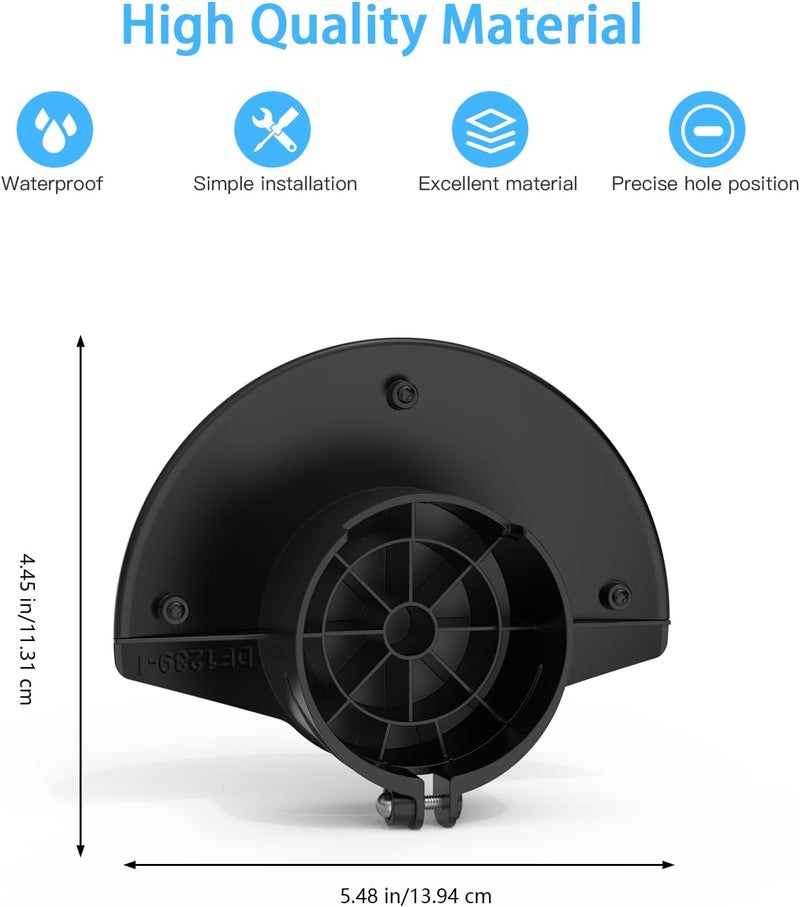 HOLACA Sun Rain Shade Camera Cover for R-ing Outdoor Camera Plus, Camera Shield Protective Case for Resistant UV, Easy to Install(Black) - Image 3